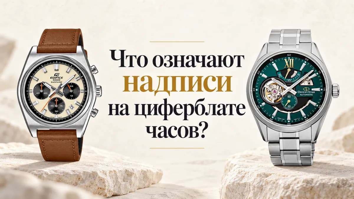 Что означают надписи на циферблате часов?