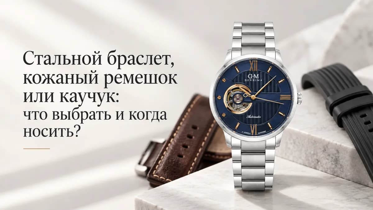 Стальной браслет, кожаный ремешок или каучук: что выбрать и когда носить?